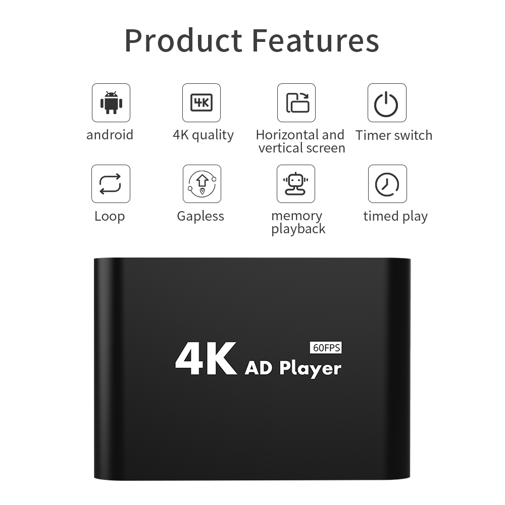 4K 60FPS AD Player Digital Signage Player Box RSH-PDM10H