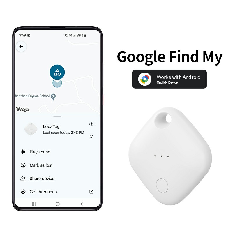 3-year Battery Life Smart Tag for Google Find My Device (RSH-iTag08-Google)