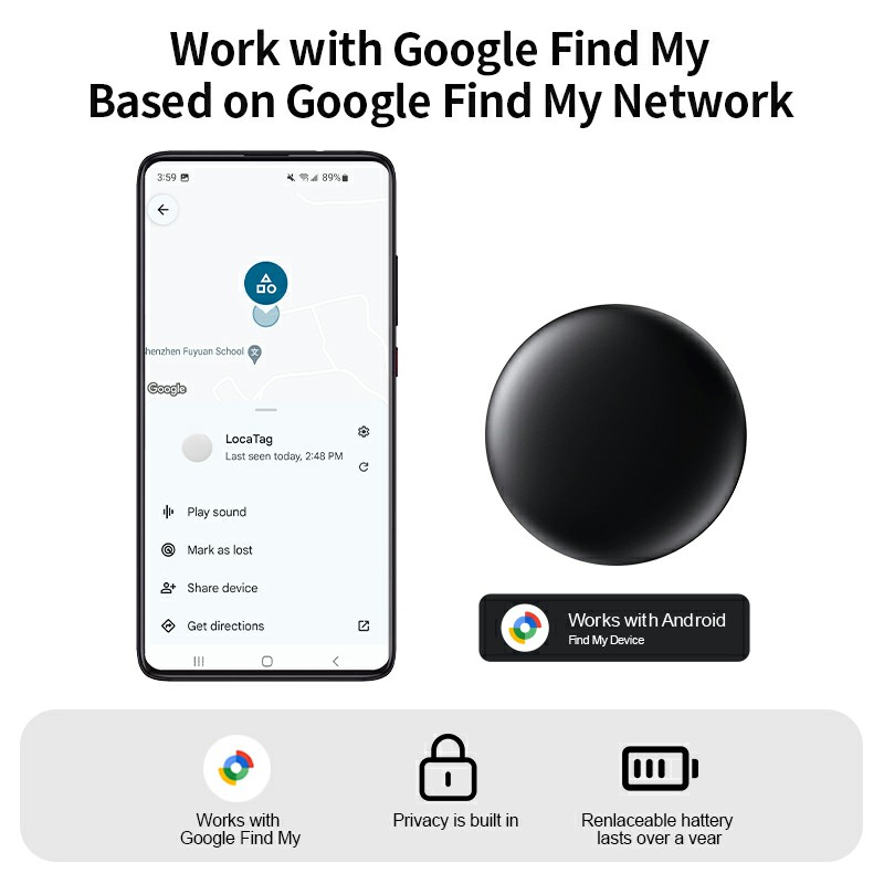 Smart Tag for Google Find My Device (RSH-iTag11-Google)
