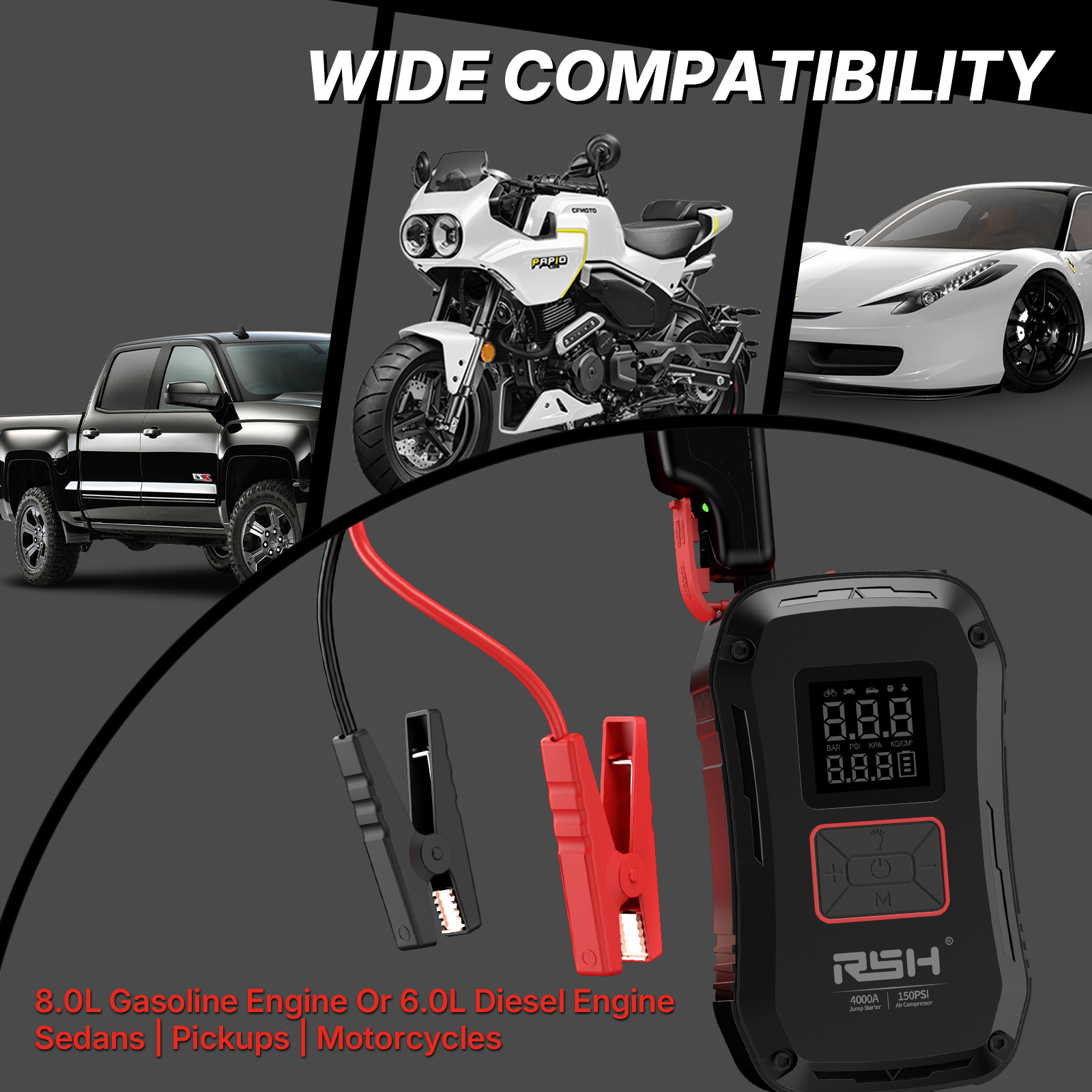 New Released Multi Functional Smart Car Jump Starter (RSH-JS900)