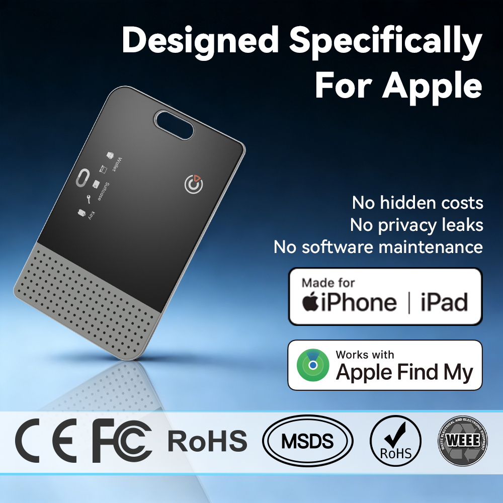 Ultra Thin Wireless Rechargeable Smart Card for Apple Find My (RSH-iCard08)
