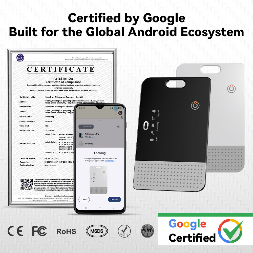 Ultra-thin Rechargeable Smart Card for Google Find Hub(RSH-Gcard08)