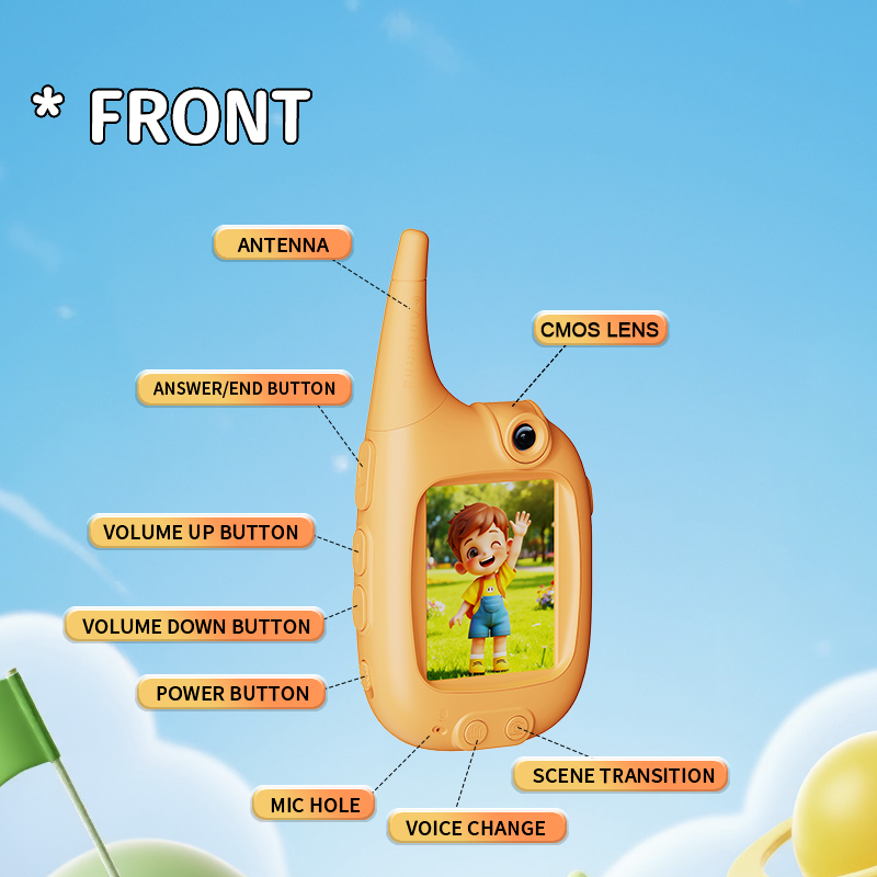 New Kids Video Walkie Talkie with 1000mAh Battery 500m Barrier-Free Range (RSH-LM06)